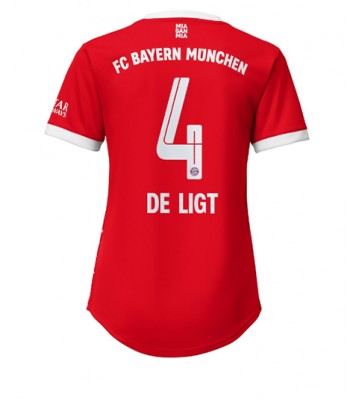 Bayern Munich Matthijs de Ligt #4 Hjemmedrakt Kvinner 2022-23 Kortermet